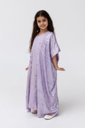 Kids Lilac Embroidered Kaftan