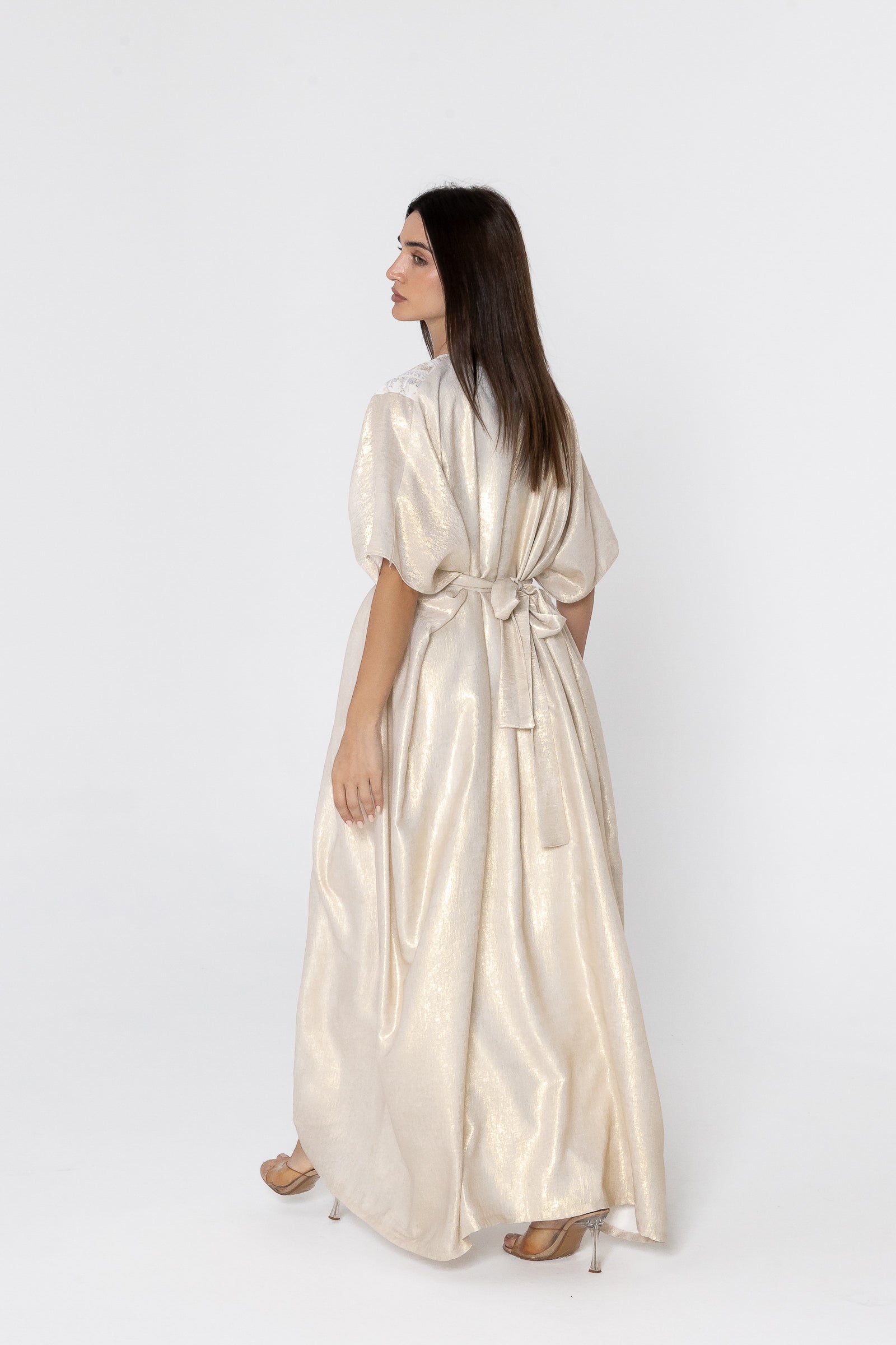 Ivory Embroidered Kaftan