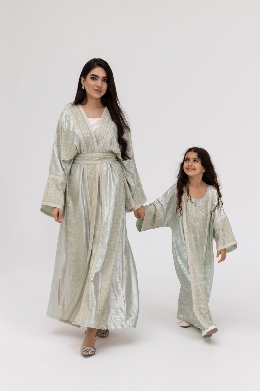 Kids Mint Embroidered Kaftan