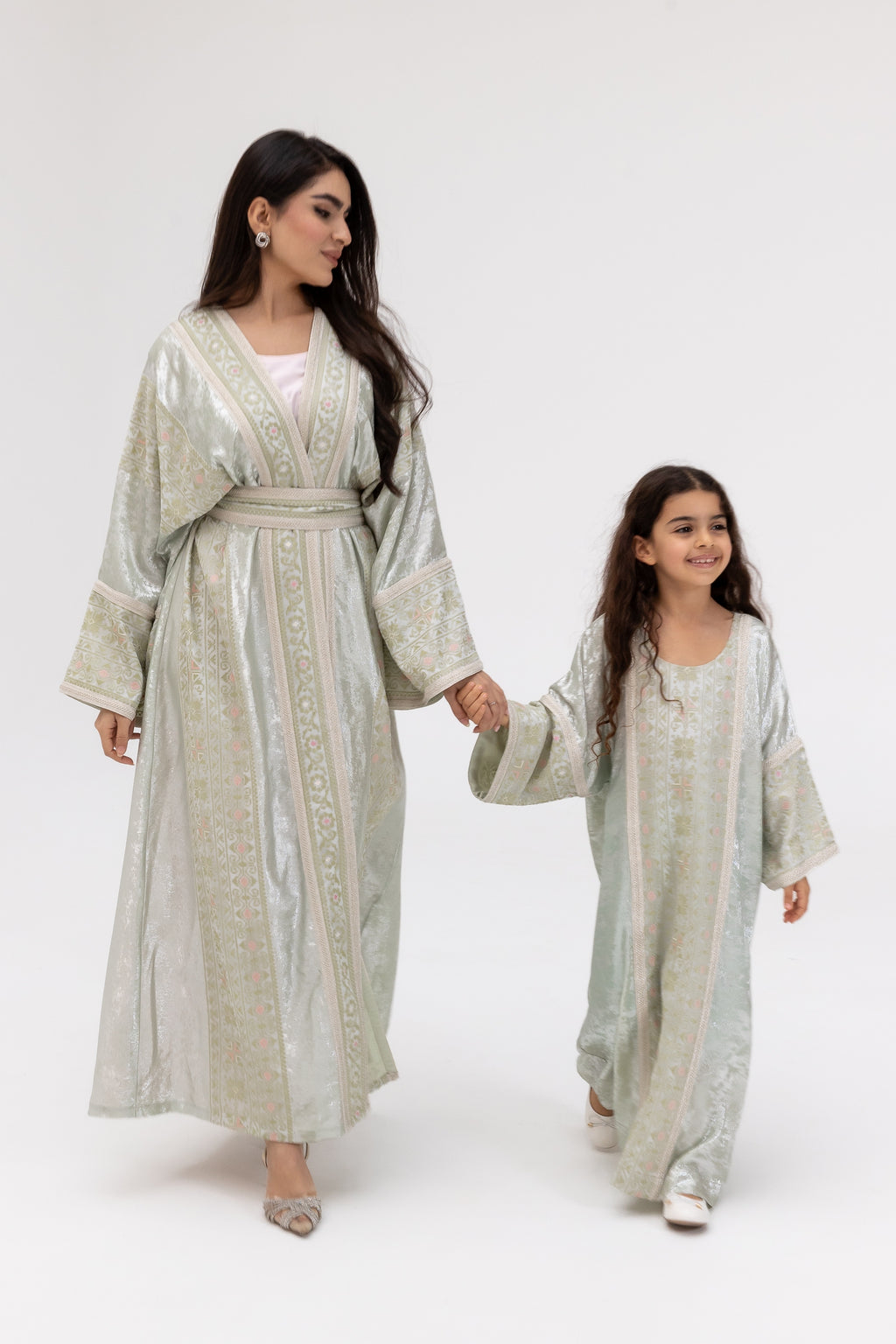 Kids Mint Embroidered Kaftan