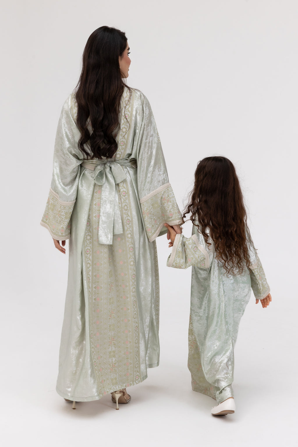 Kids Mint Embroidered Kaftan