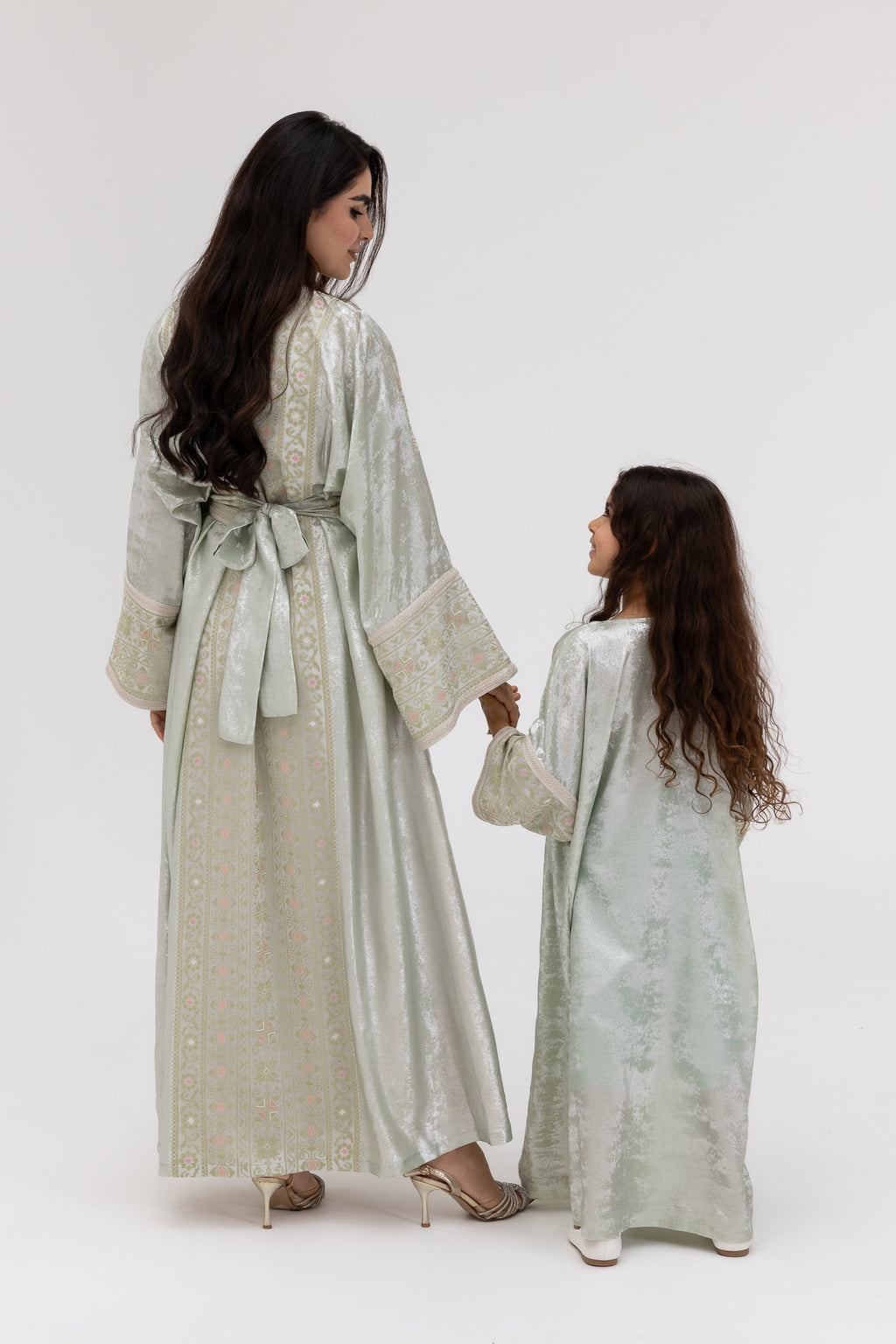 Kids Mint Embroidered Kaftan