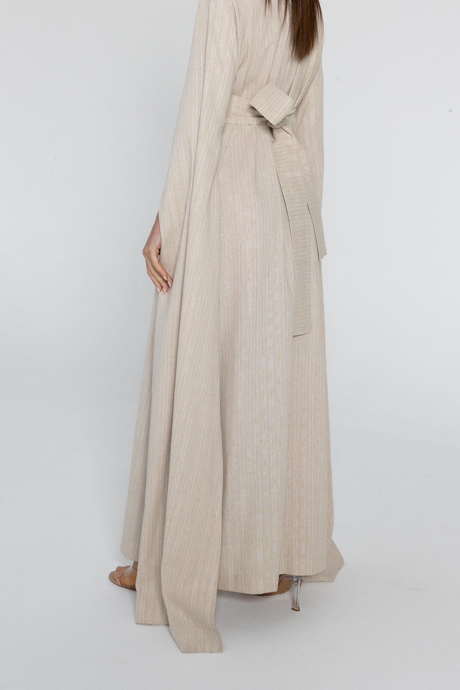 Beige Embellished Kaftan