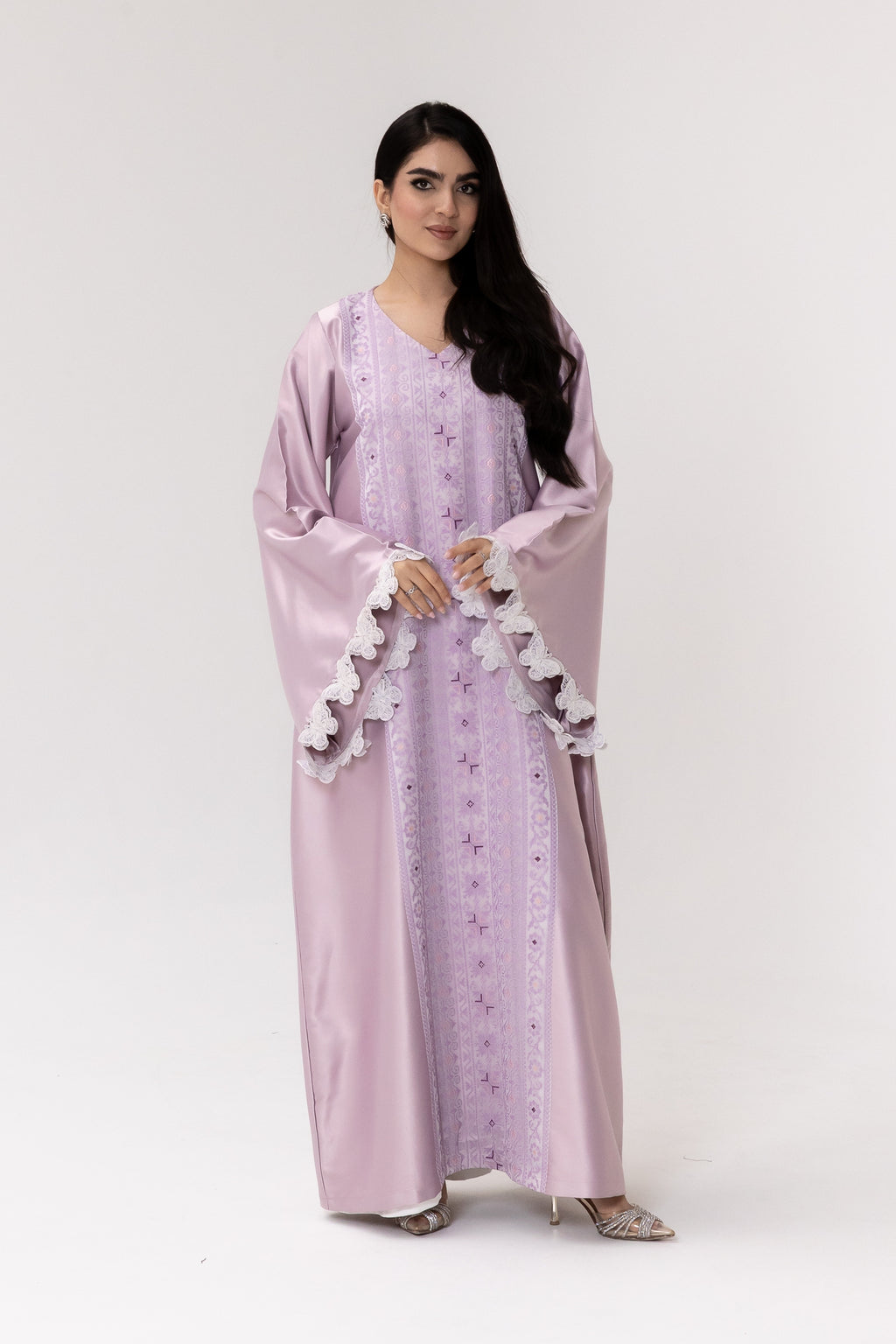 Lilac Kaftan with Butterfly Sleeves