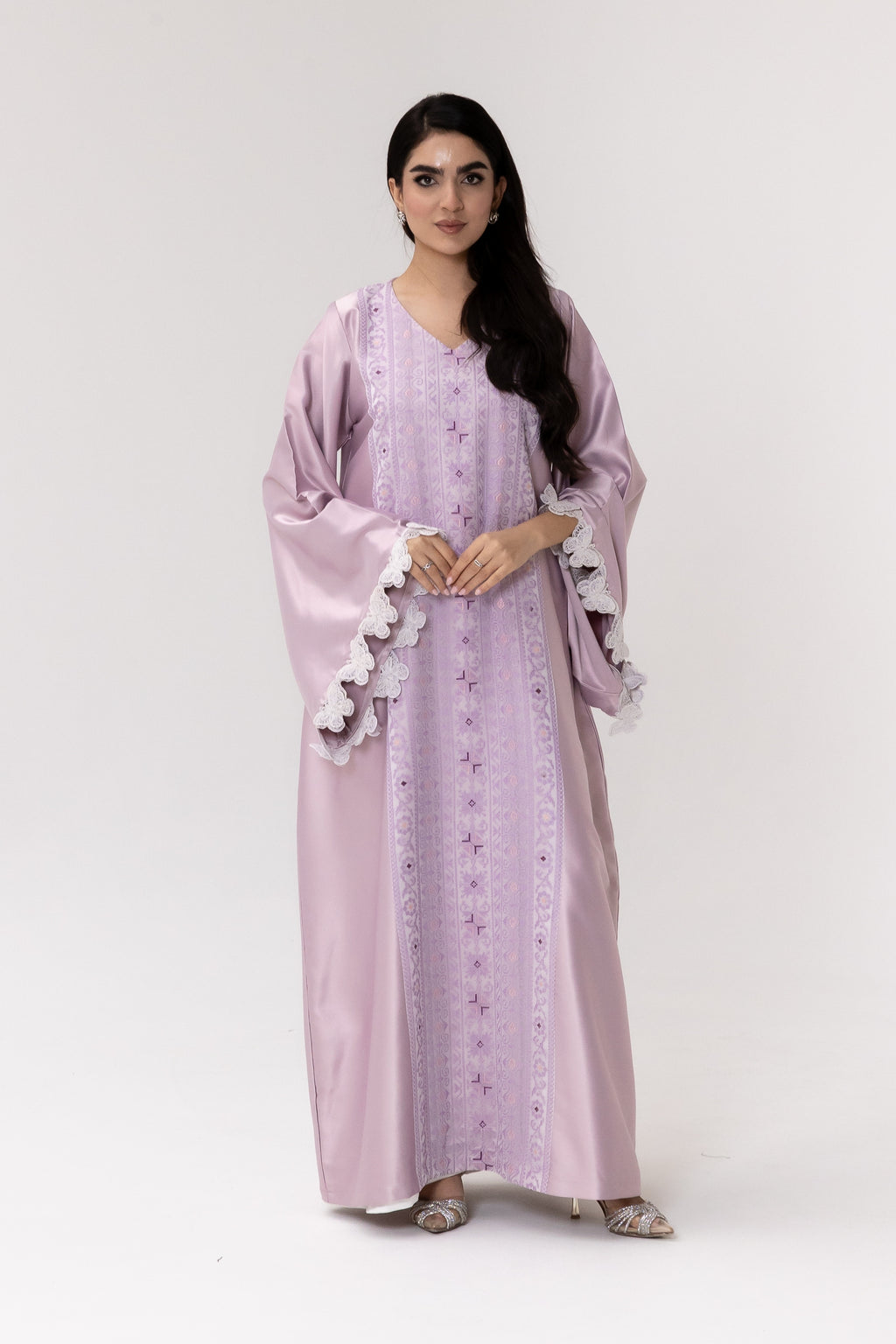 Lilac Kaftan with Butterfly Sleeves