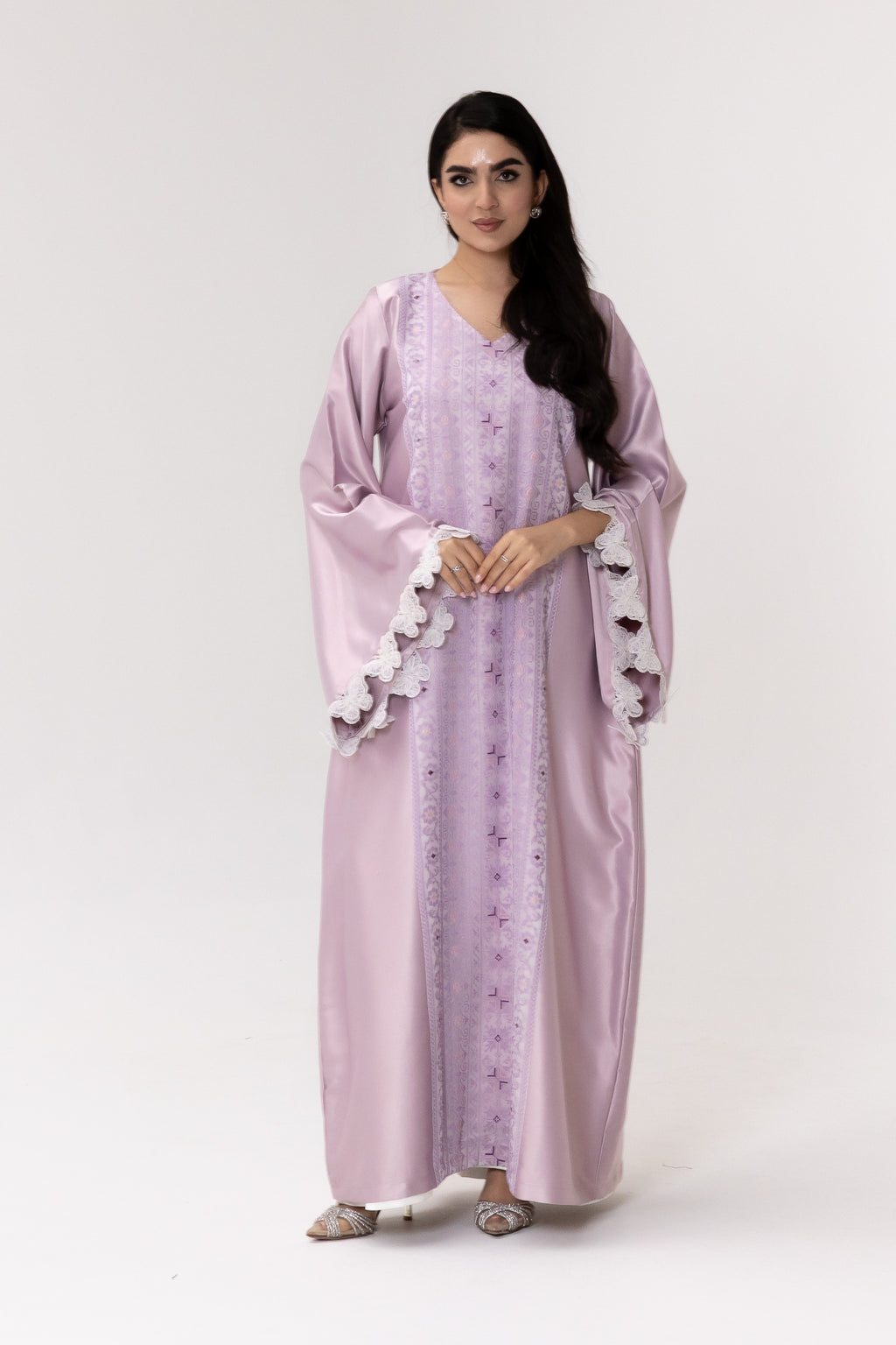 Lilac Kaftan with Butterfly Sleeves
