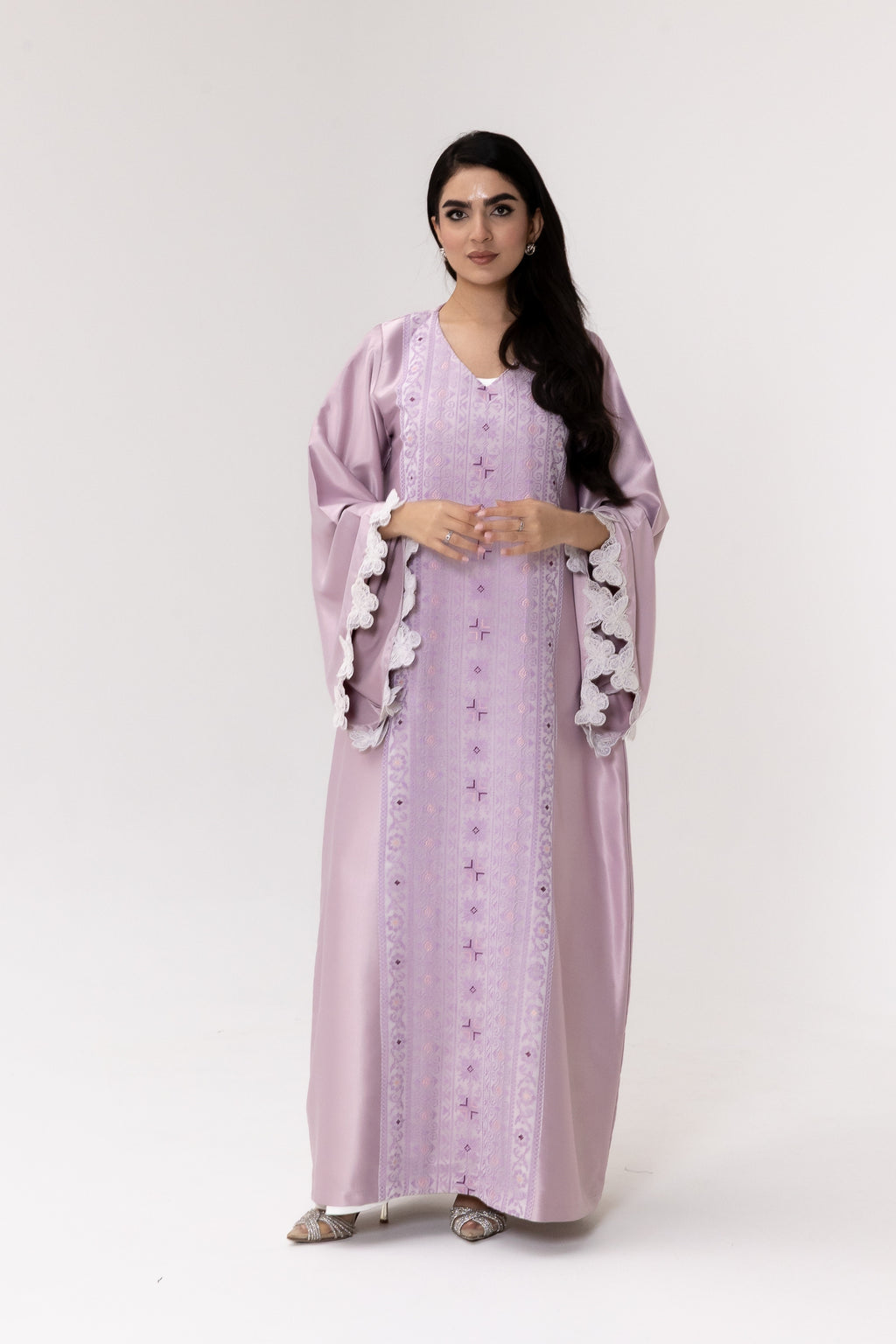 Lilac Kaftan with Butterfly Sleeves