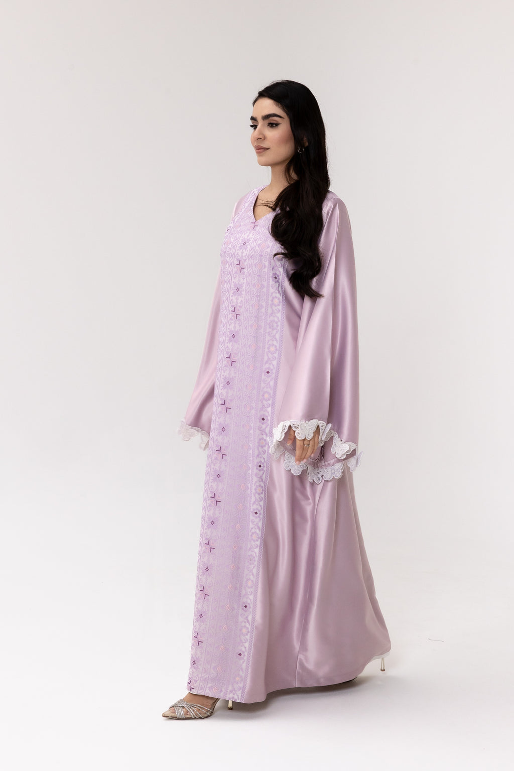 Lilac Kaftan with Butterfly Sleeves