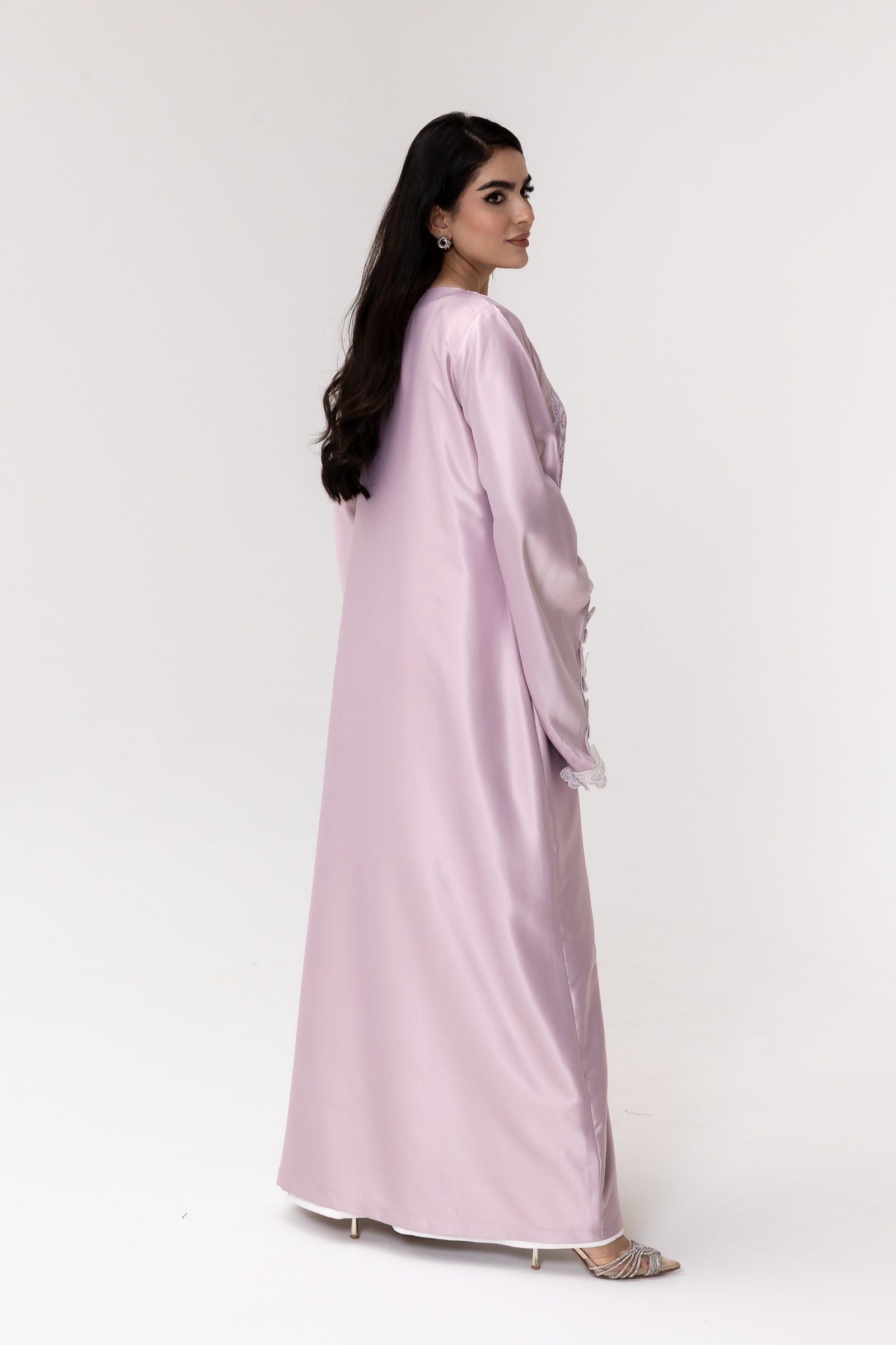 Lilac Kaftan with Butterfly Sleeves