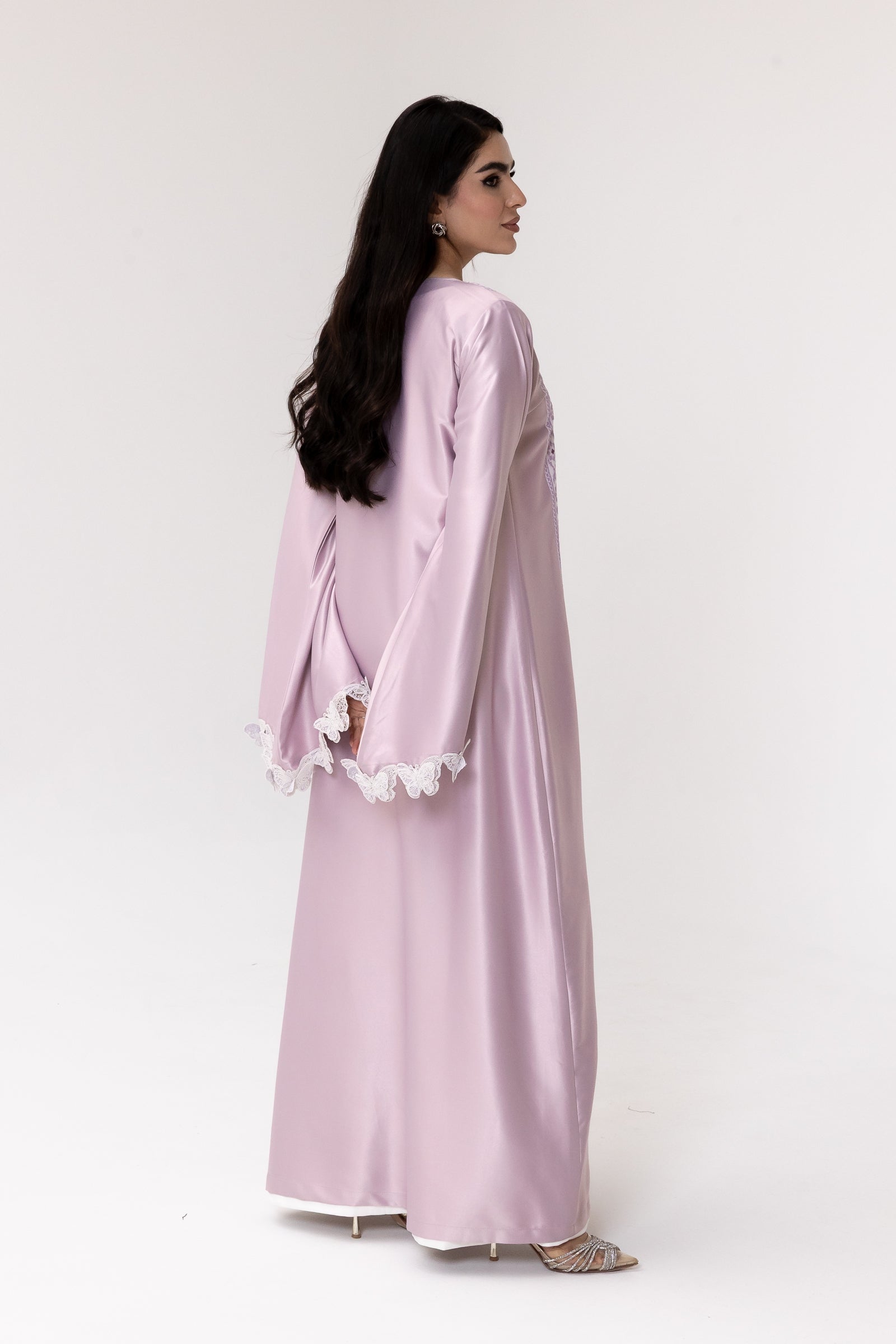 Lilac Kaftan with Butterfly Sleeves