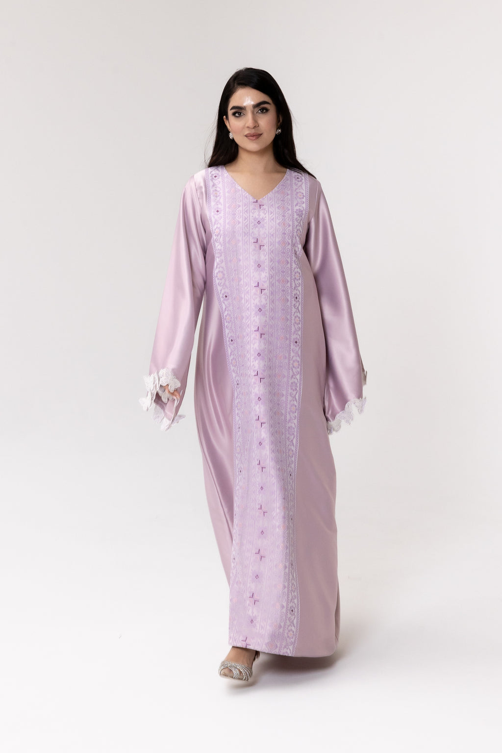 Lilac Kaftan with Butterfly Sleeves