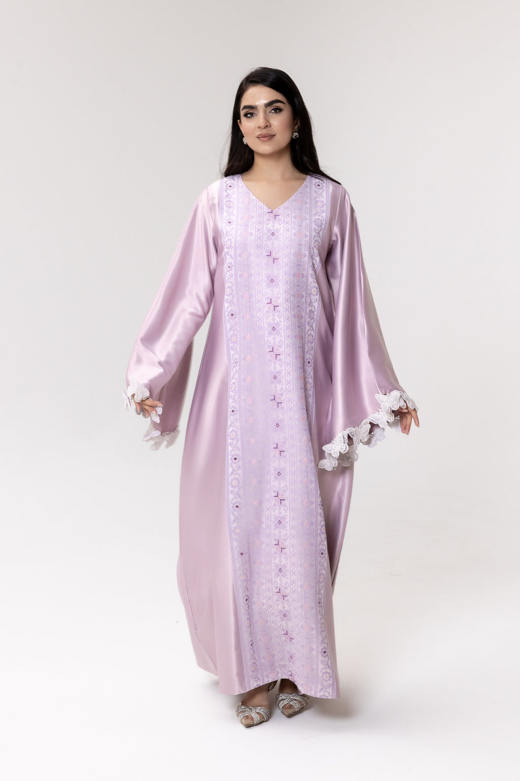 Lilac Kaftan with Butterfly Sleeves