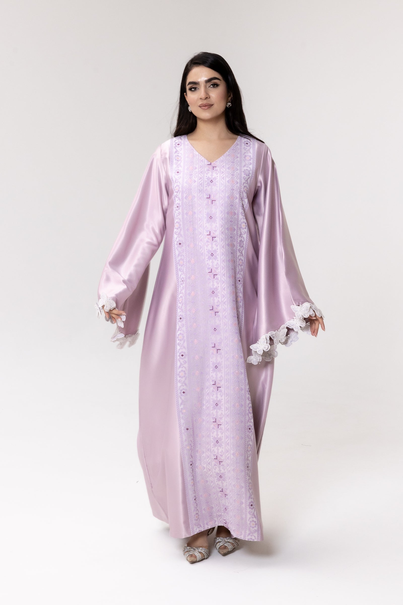 Lilac Kaftan with Butterfly Sleeves