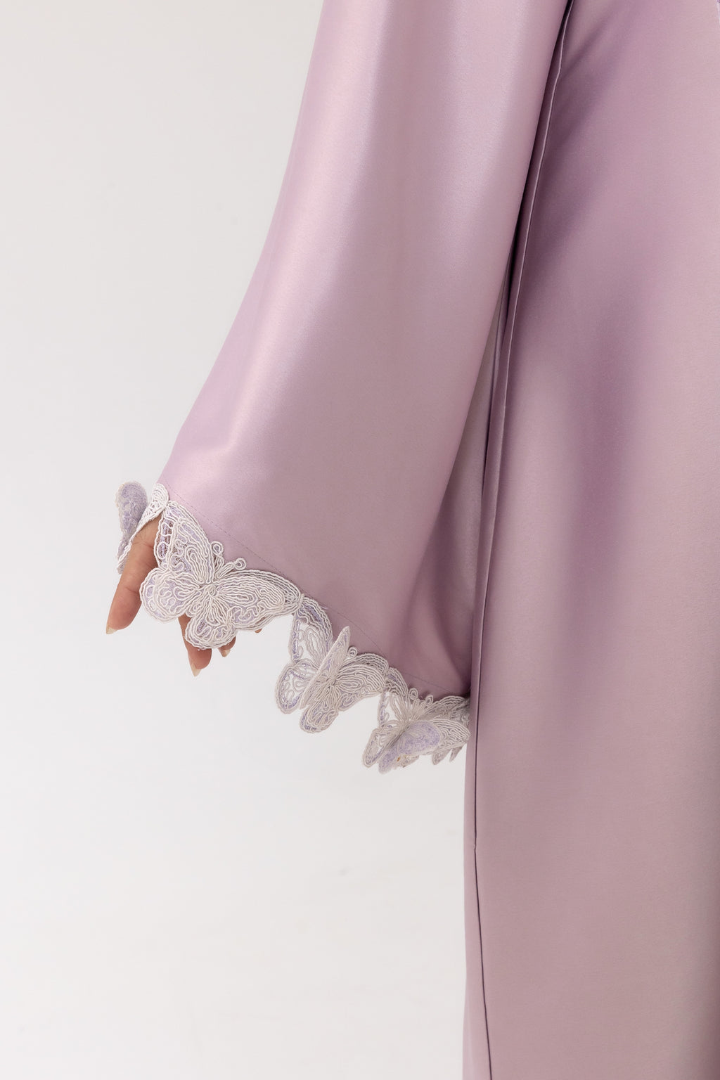 Lilac Kaftan with Butterfly Sleeves