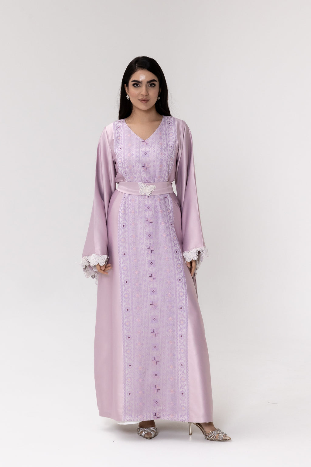Lilac Kaftan with Butterfly Sleeves