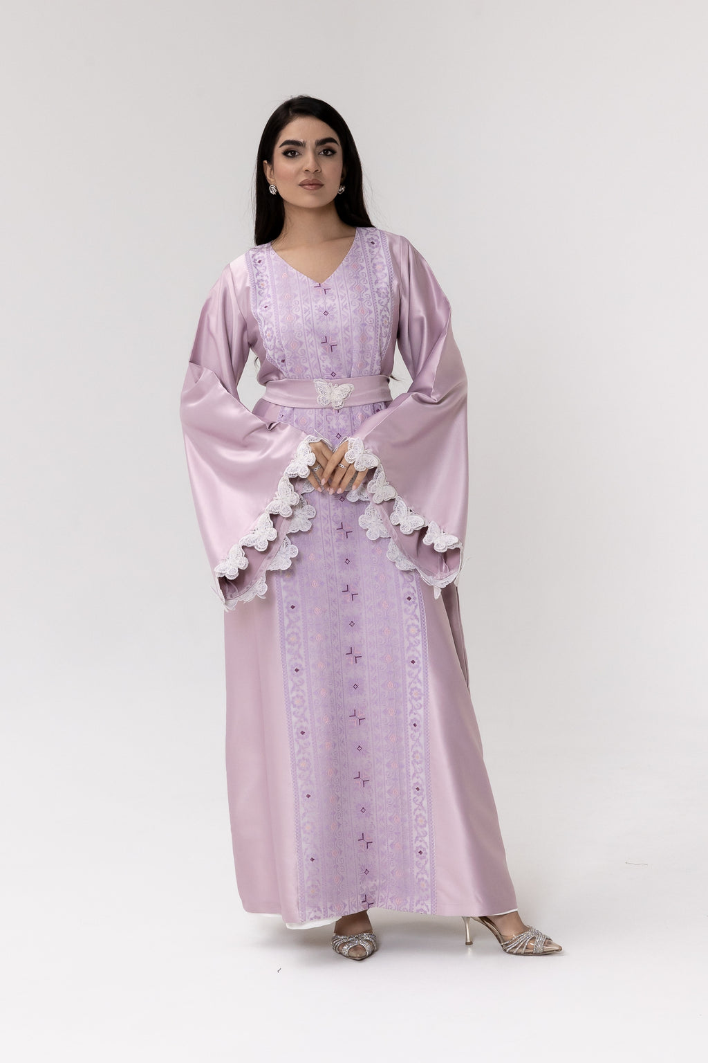 Lilac Kaftan with Butterfly Sleeves