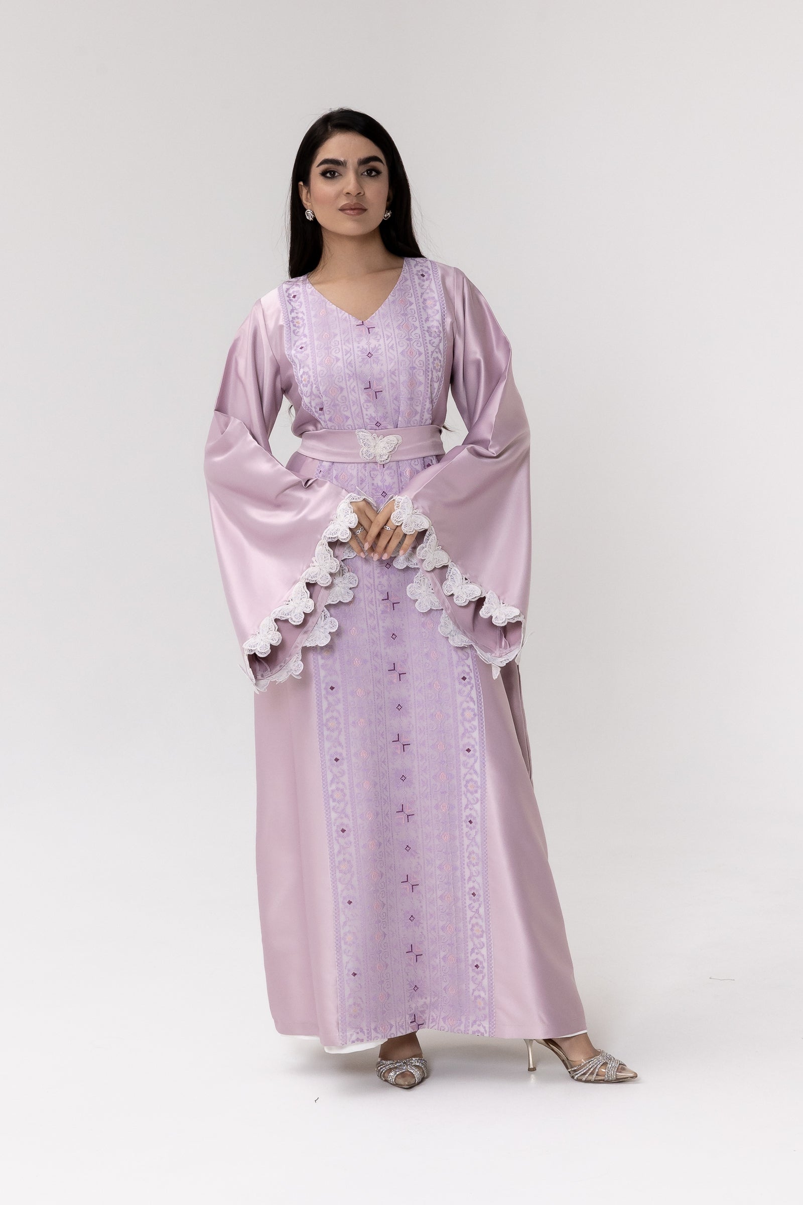 Lilac Kaftan with Butterfly Sleeves