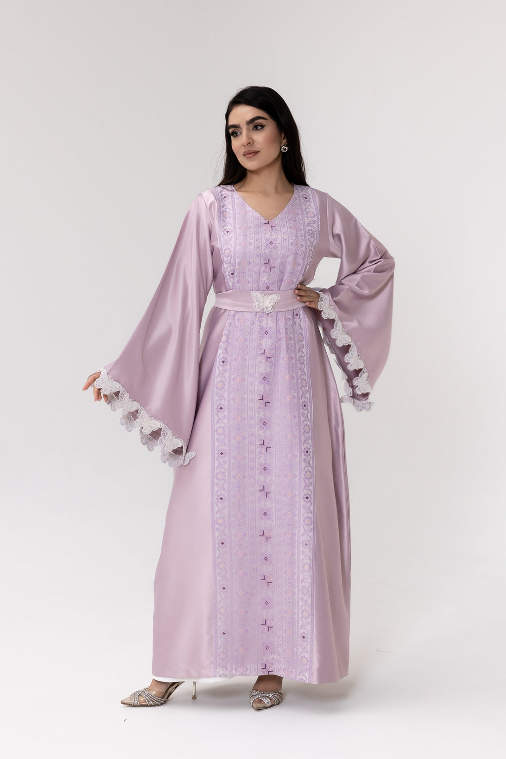 Lilac Kaftan with Butterfly Sleeves