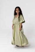 Kids Lime Embroidered Kaftan