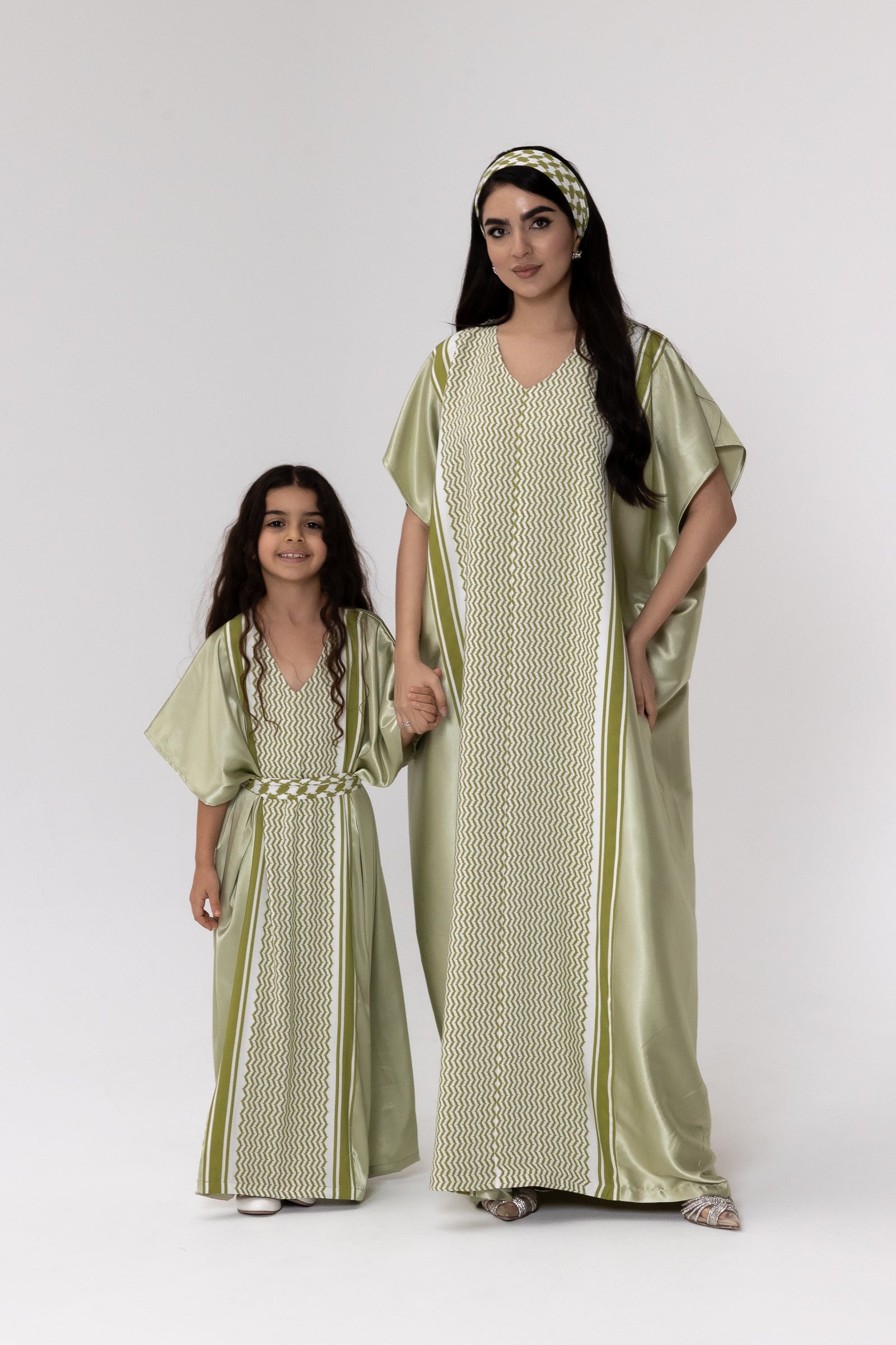 Kids Lime Embroidered Kaftan