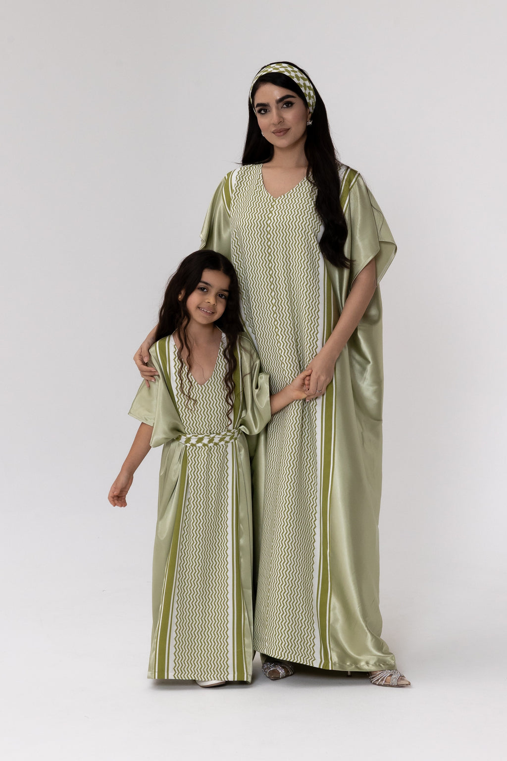 Kids Lime Embroidered Kaftan