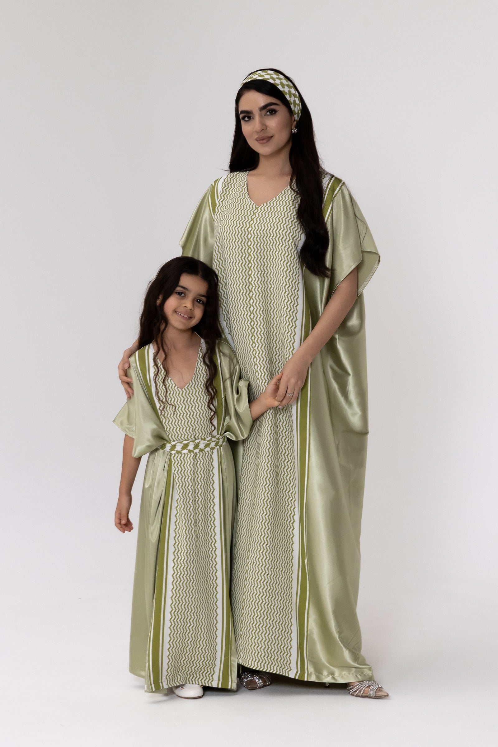 Lime Keffiyeh Kaftan