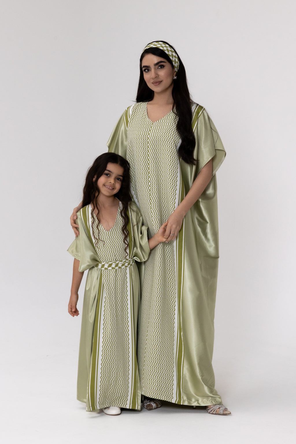 Kids Lime Embroidered Kaftan