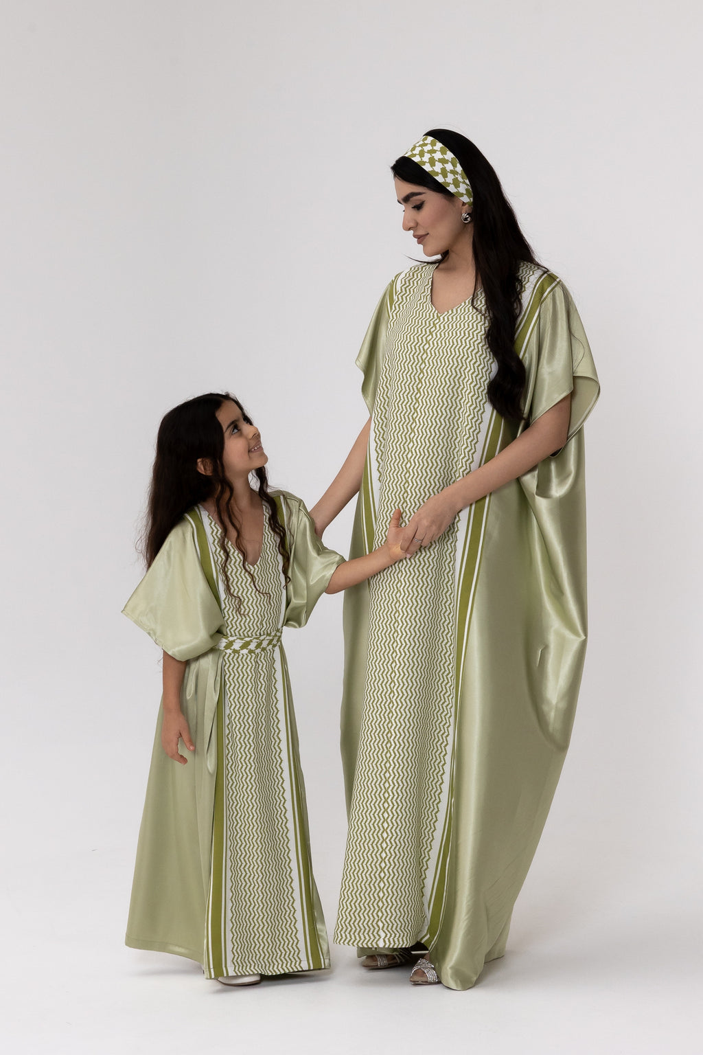 Kids Lime Embroidered Kaftan
