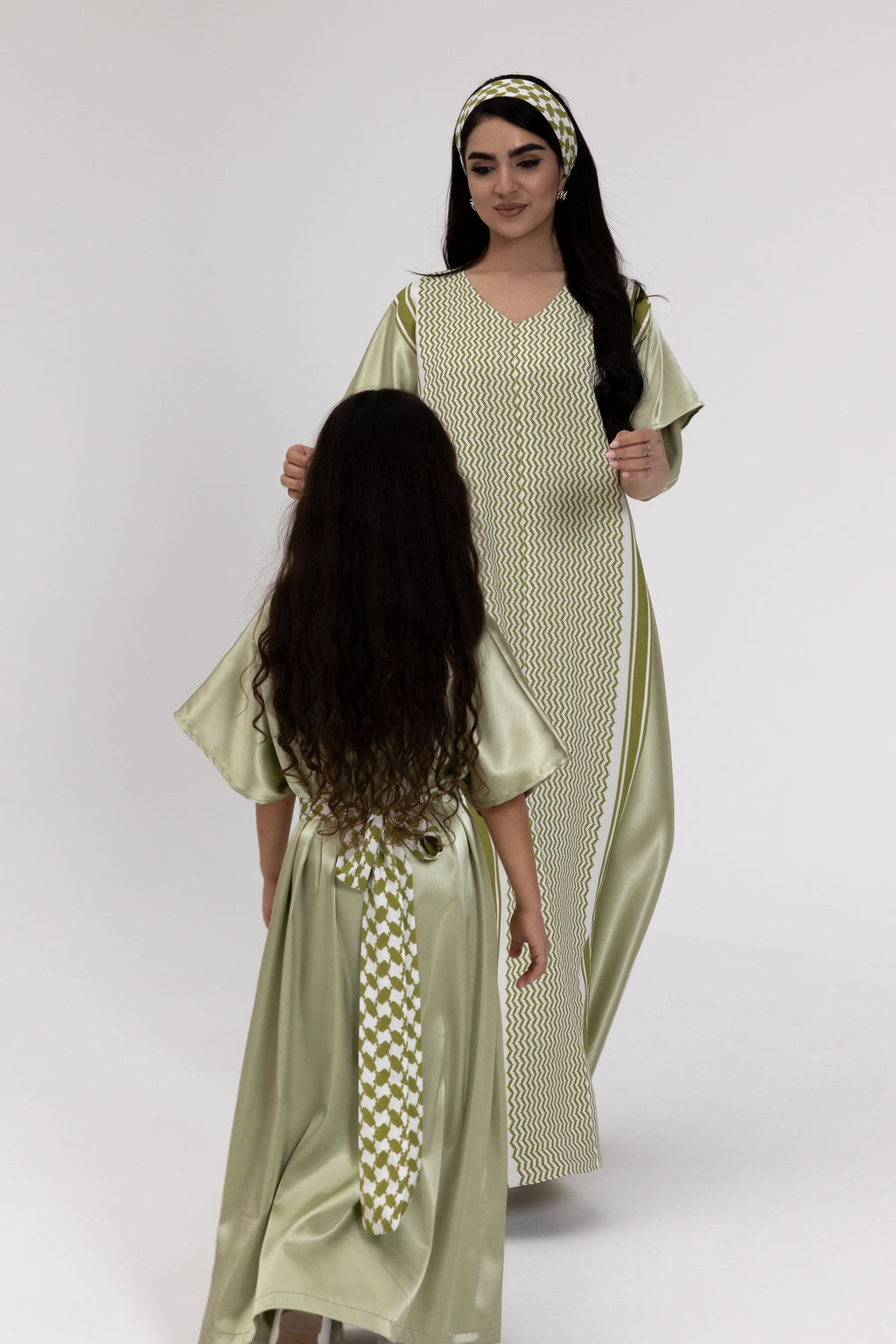 Kids Lime Embroidered Kaftan