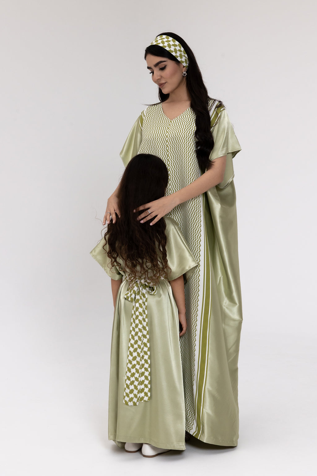 Kids Lime Embroidered Kaftan