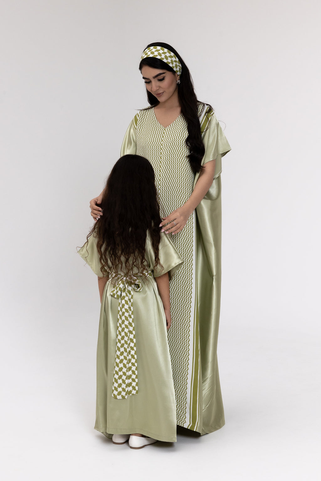 Lime Keffiyeh Kaftan