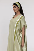 Lime Keffiyeh Kaftan