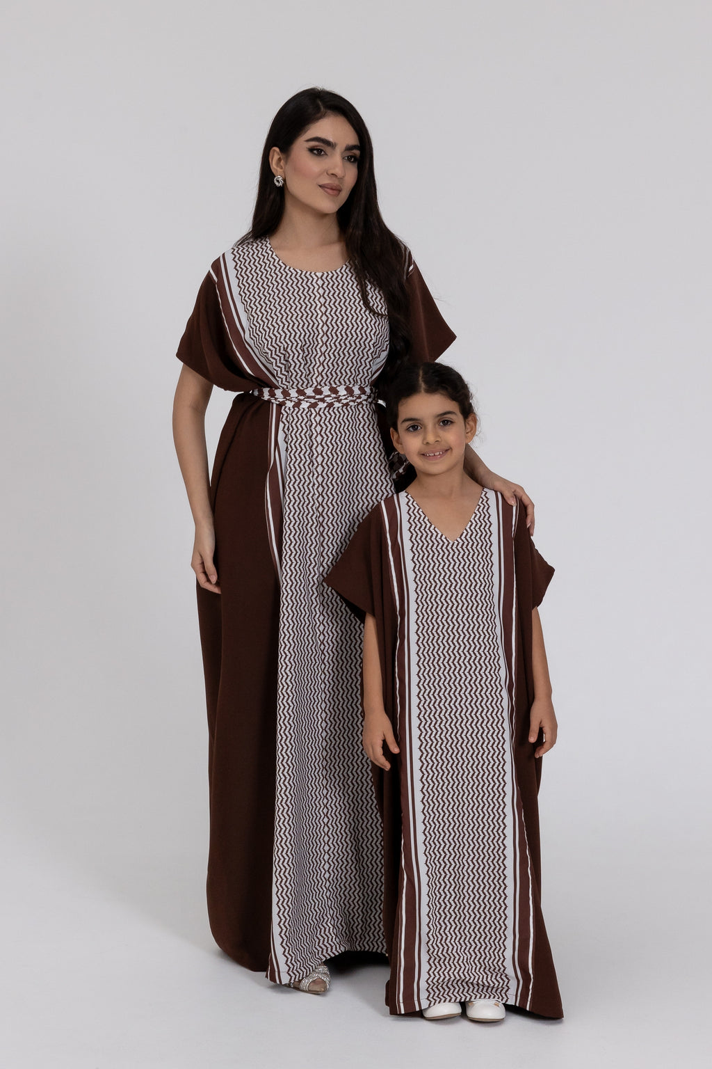 Kids Brown Keffiyeh Kaftan