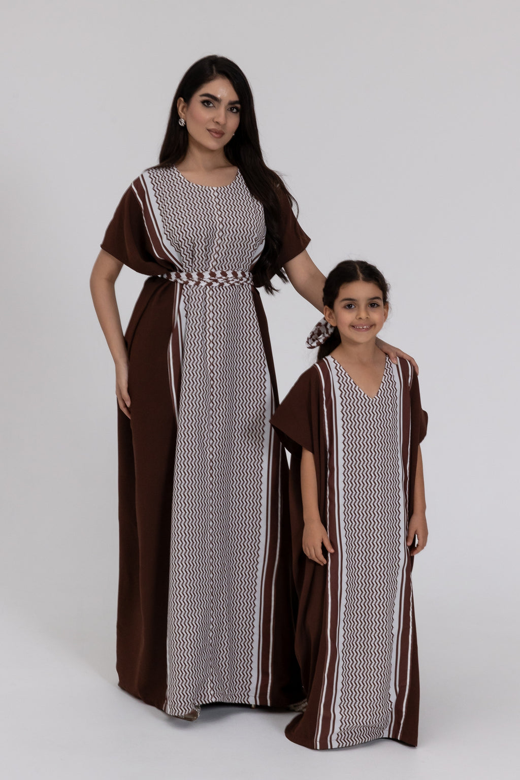 Kids Brown Keffiyeh Kaftan