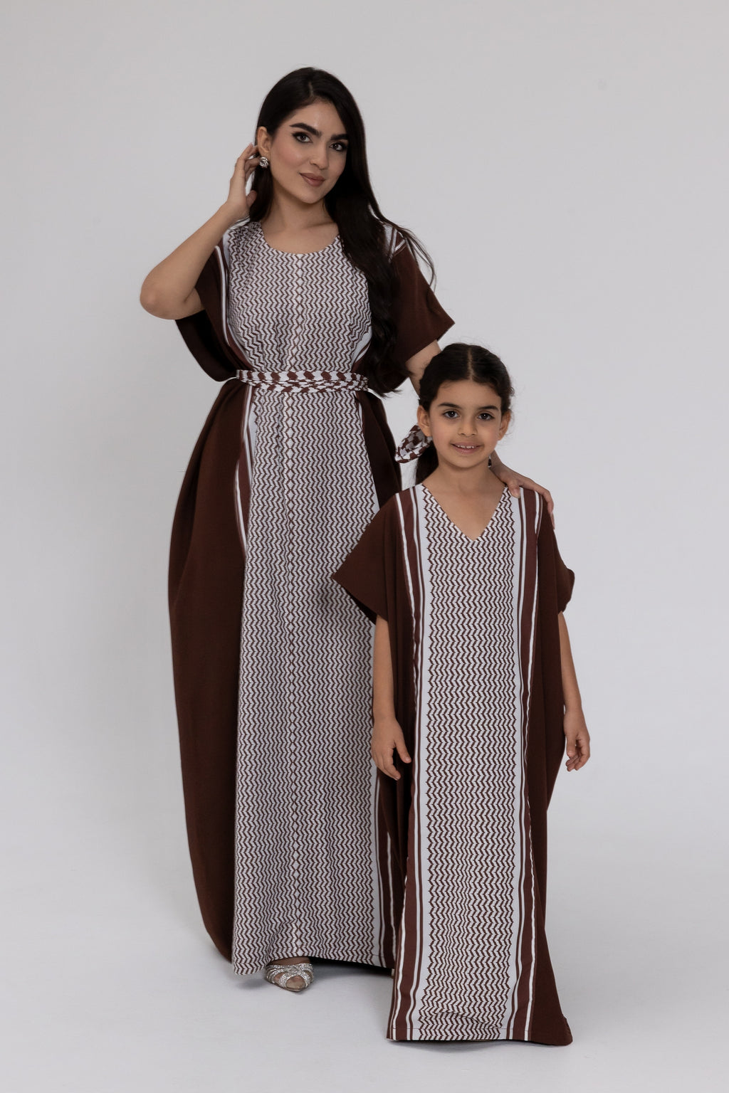 Kids Brown Keffiyeh Kaftan
