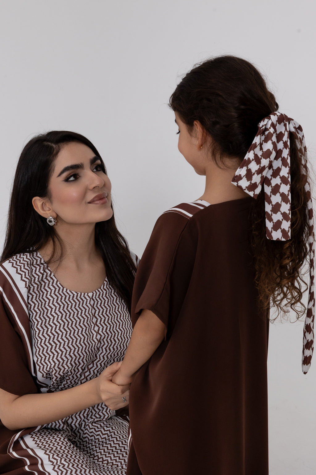 Kids Brown Keffiyeh Kaftan