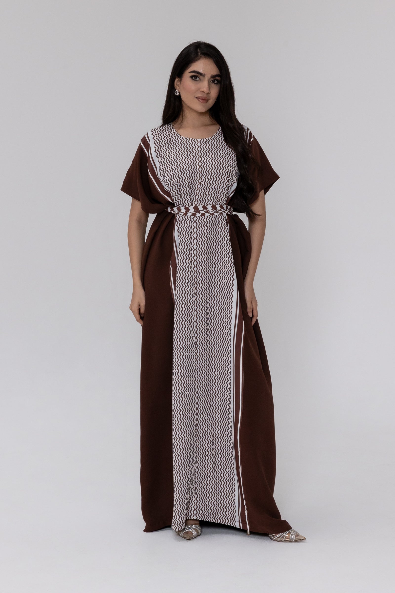 Brown Keffiyeh Kaftan