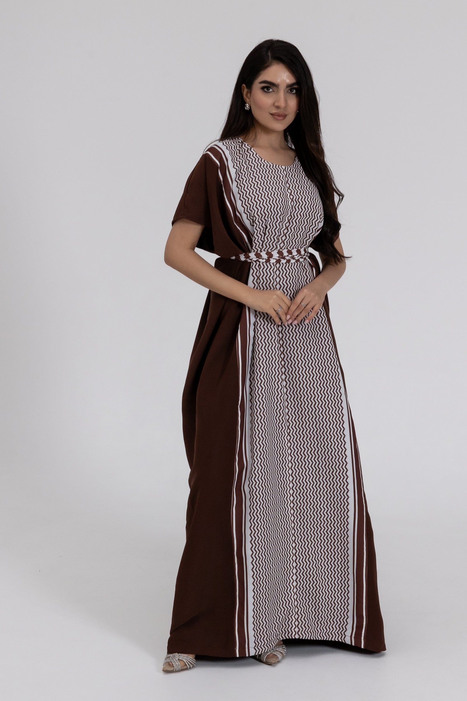 Brown Keffiyeh Kaftan