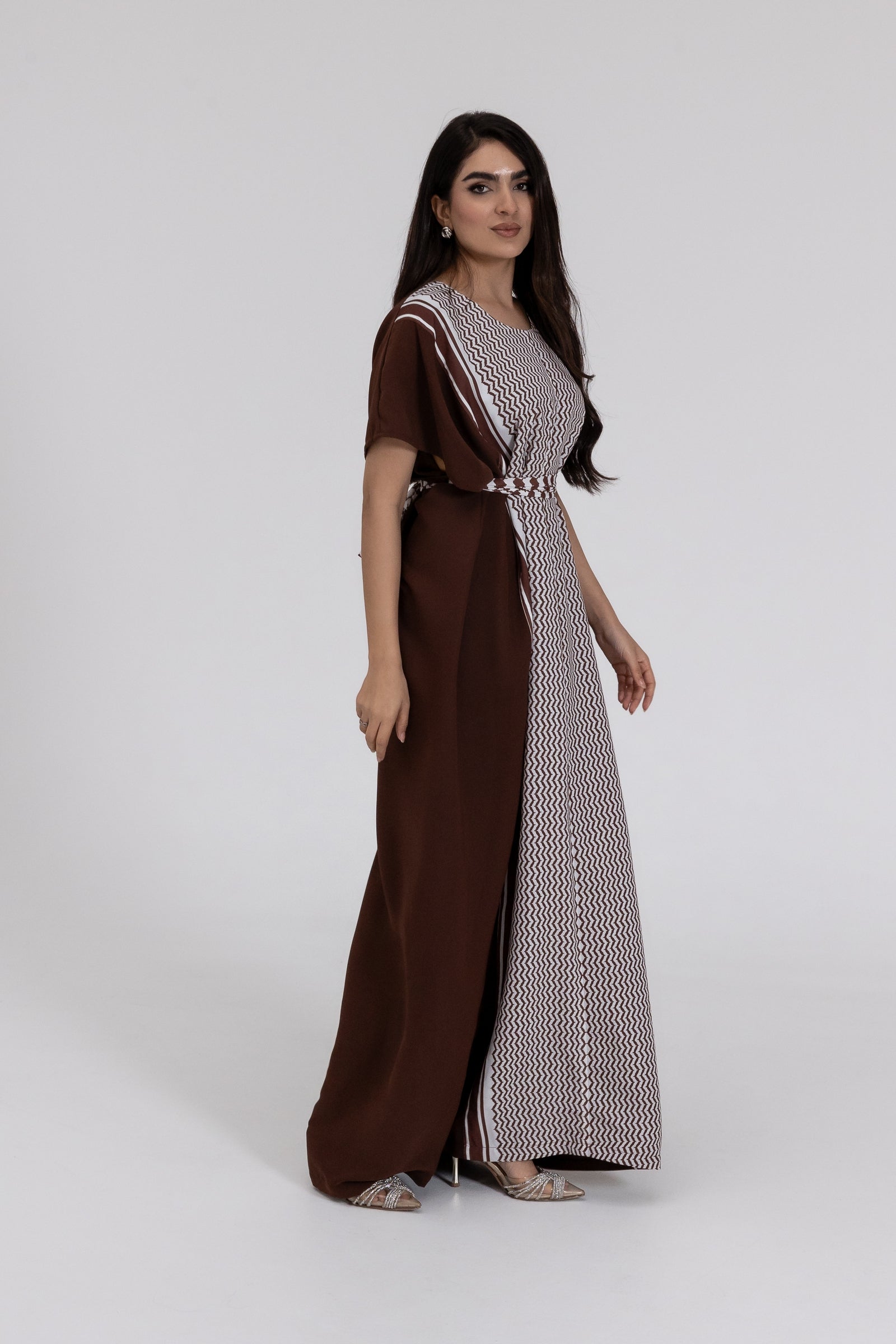 Brown Keffiyeh Kaftan