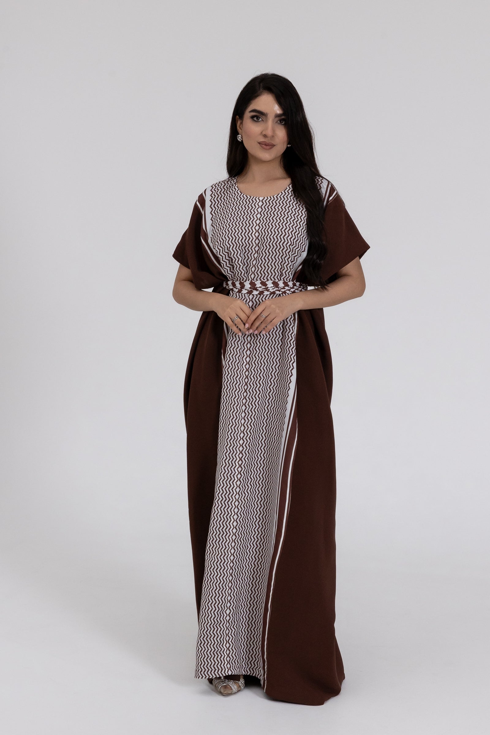 Brown Keffiyeh Kaftan