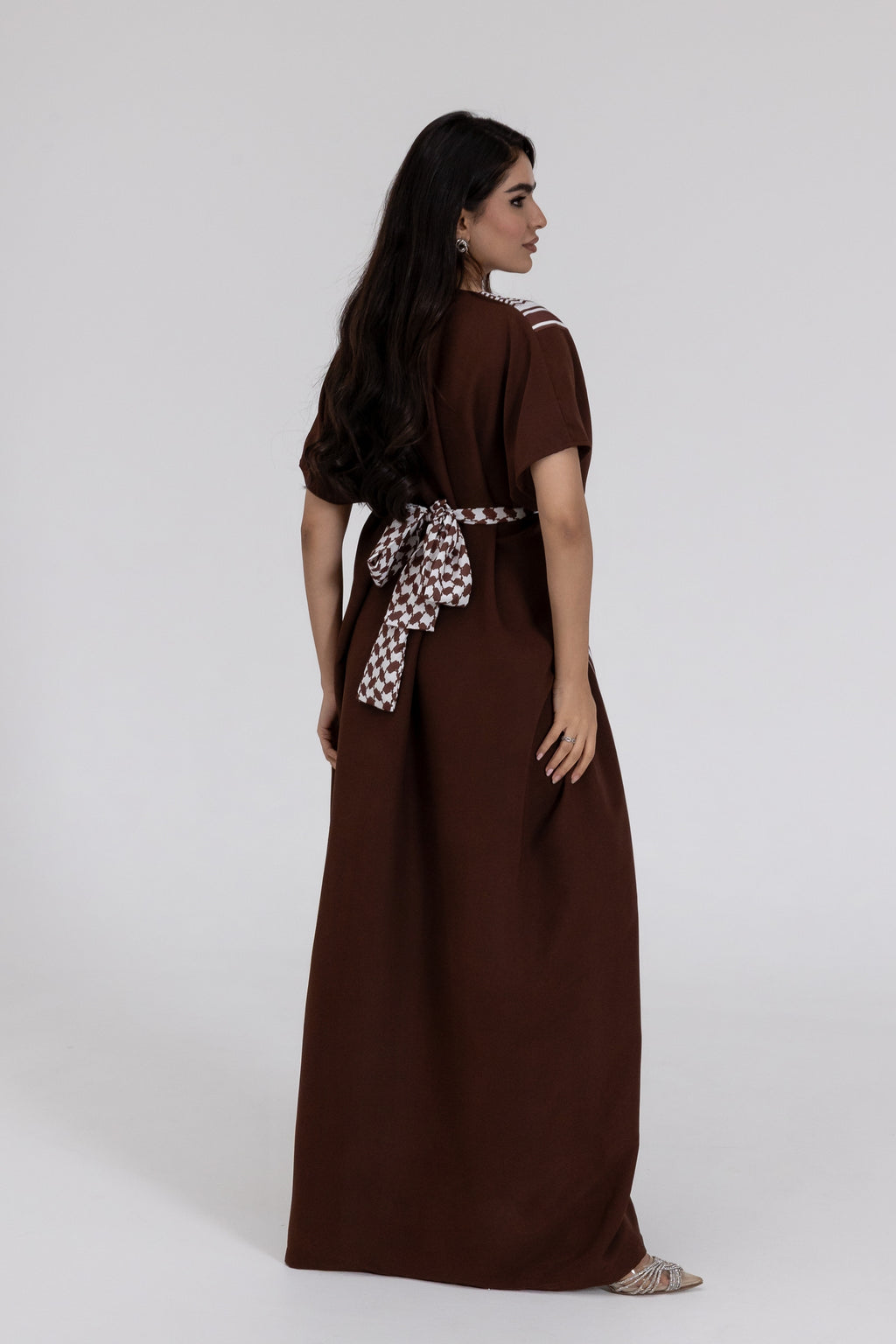 Brown Keffiyeh Kaftan