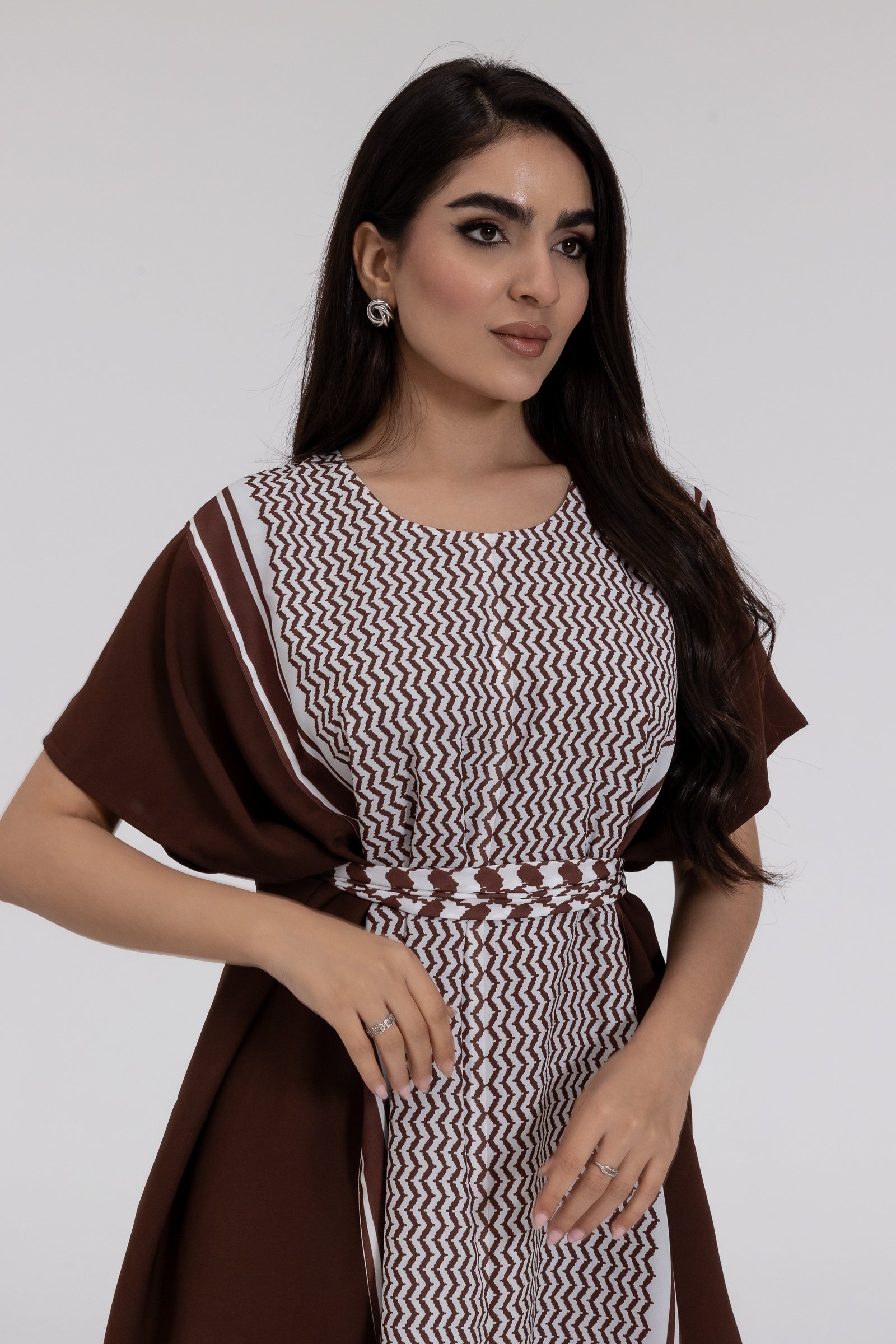 Brown Keffiyeh Kaftan