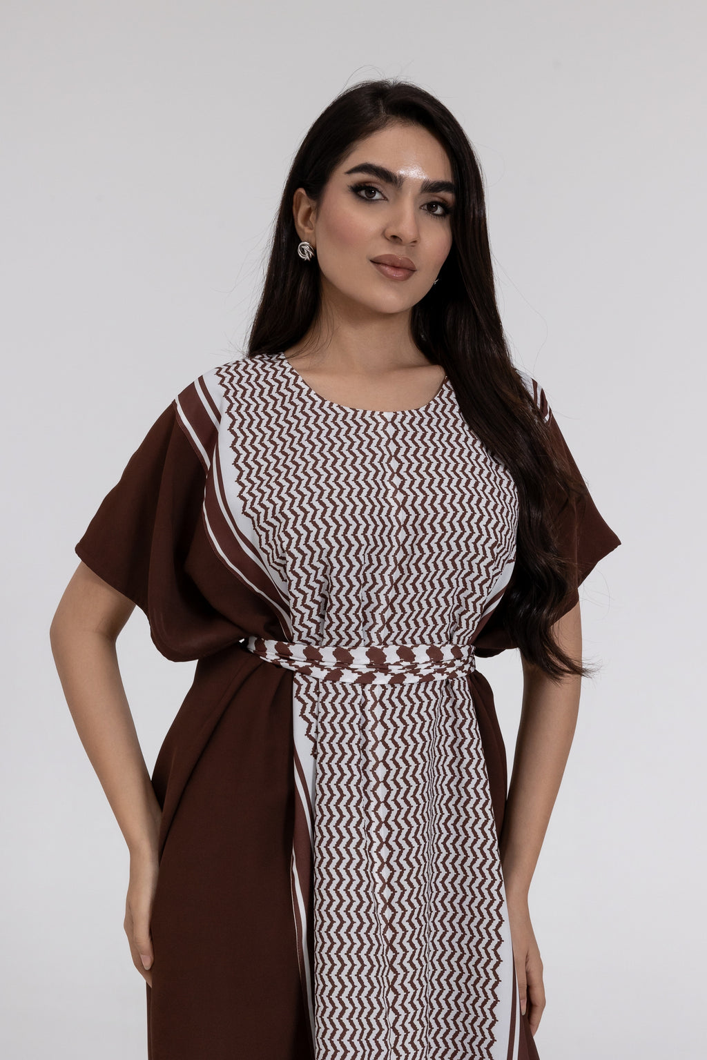 Brown Keffiyeh Kaftan
