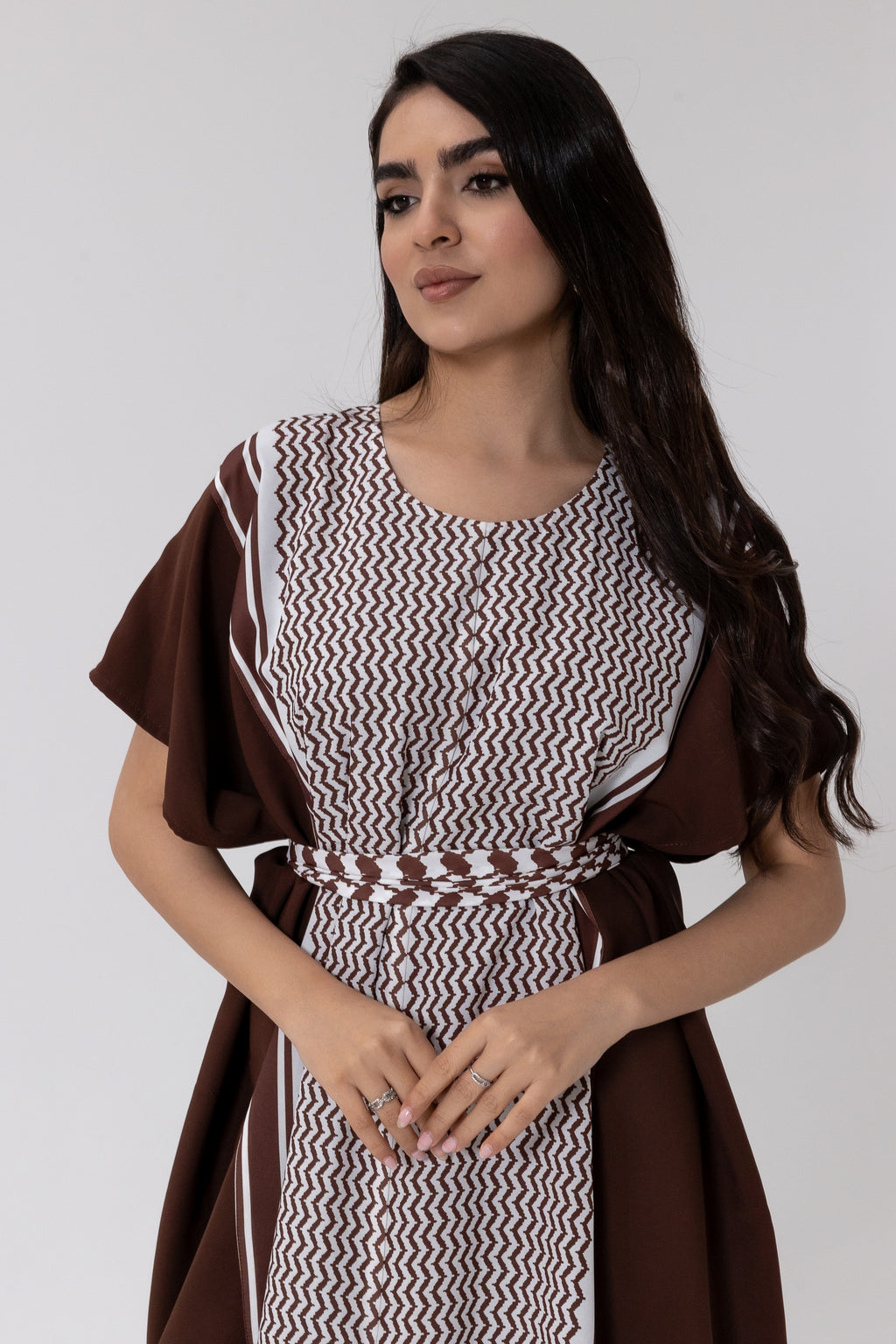 Brown Keffiyeh Kaftan