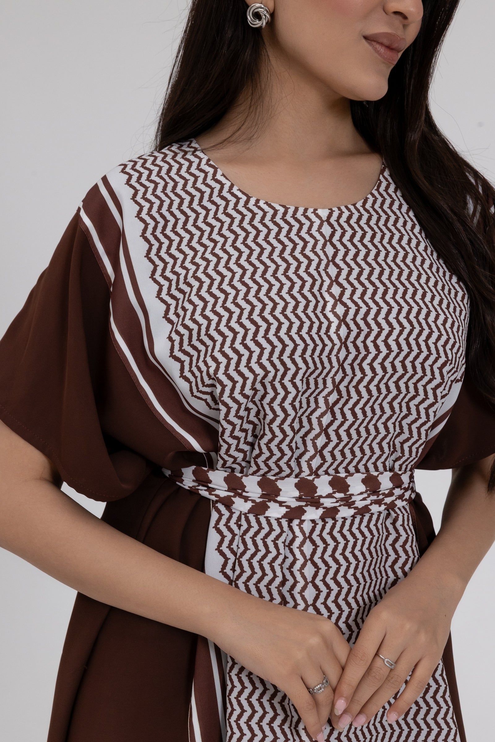 Brown Keffiyeh Kaftan