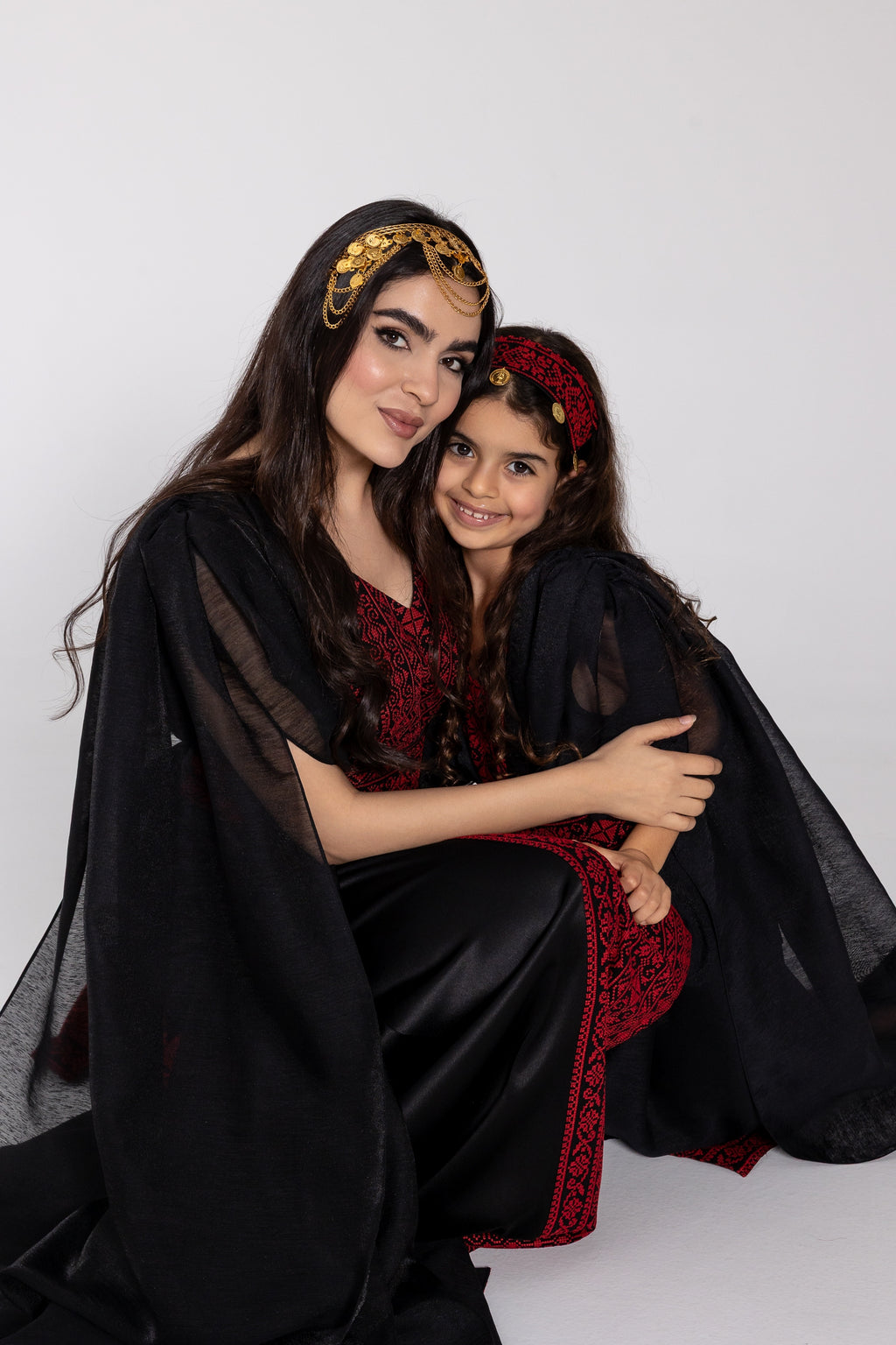 Kids Black Cape Kaftan