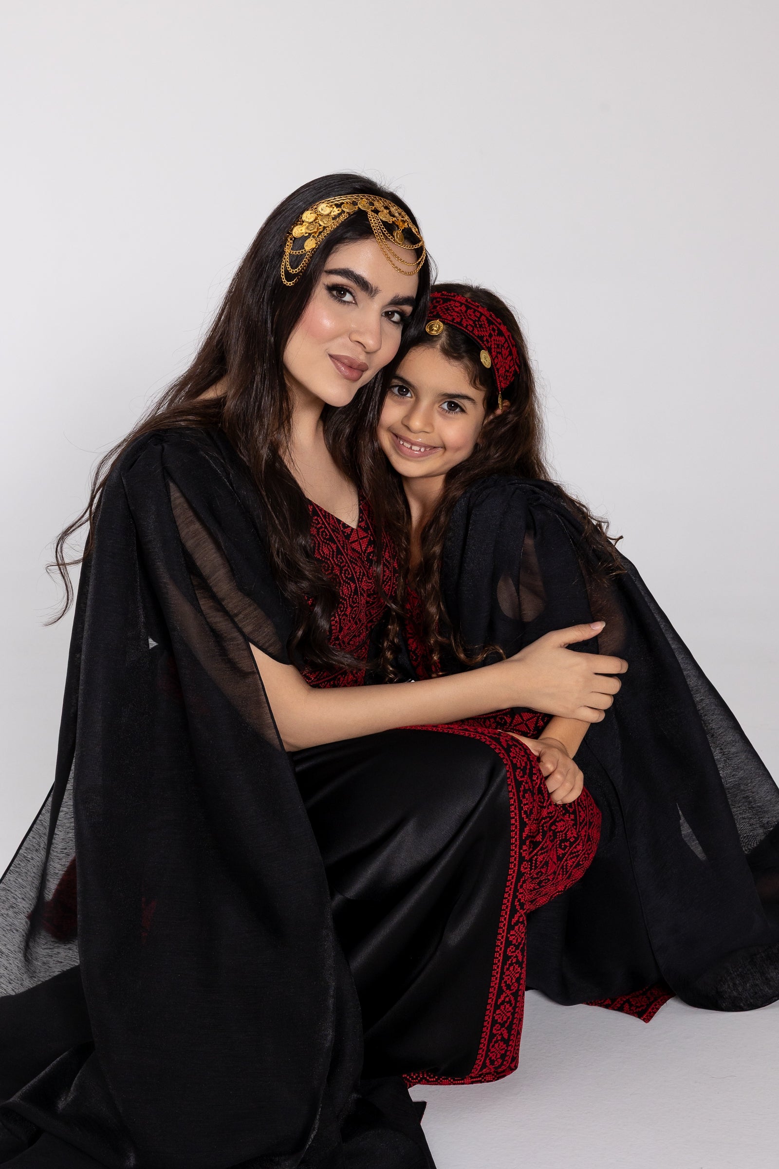 Kids Black Cape Kaftan