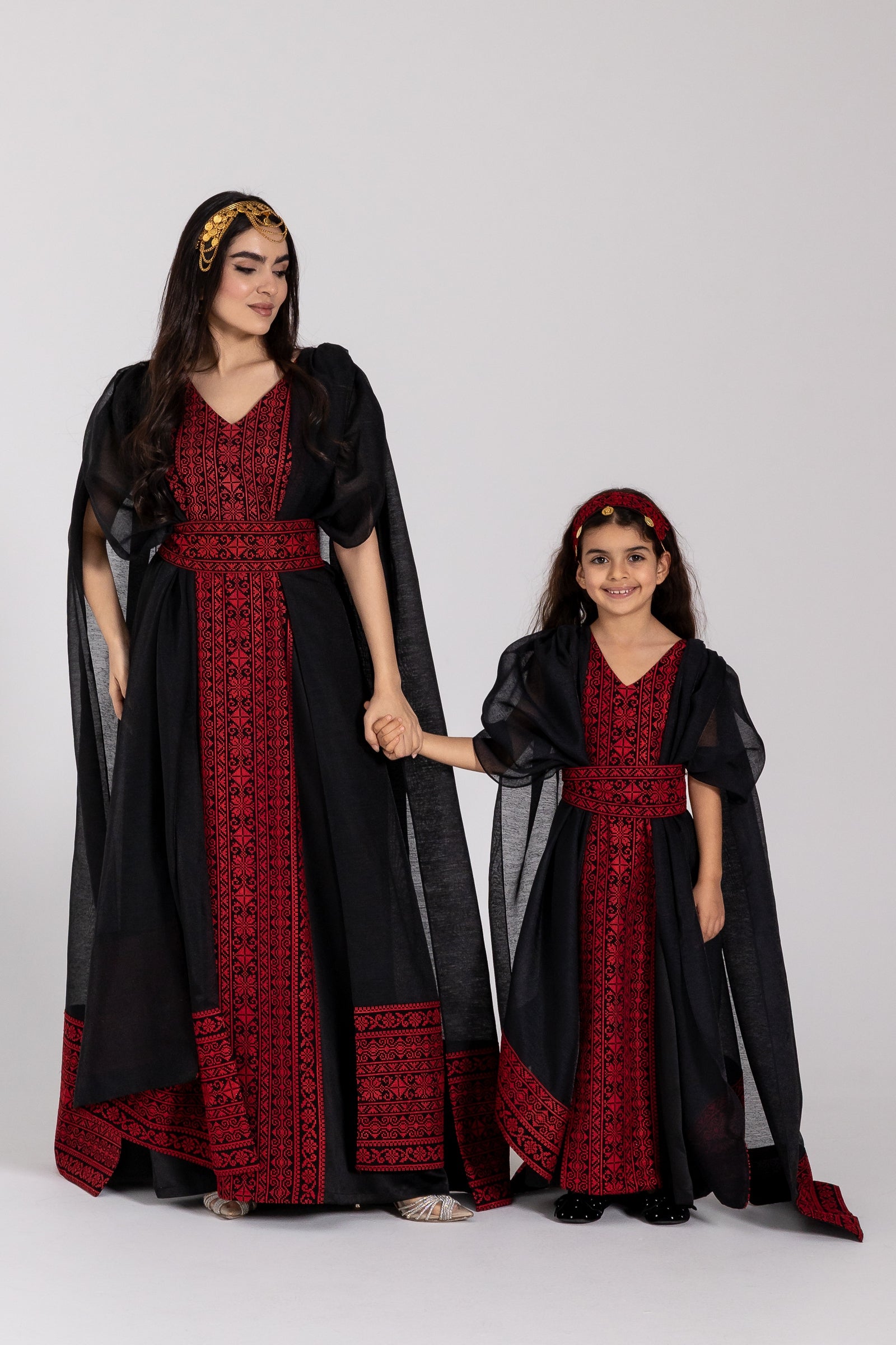 Kids Black Cape Kaftan