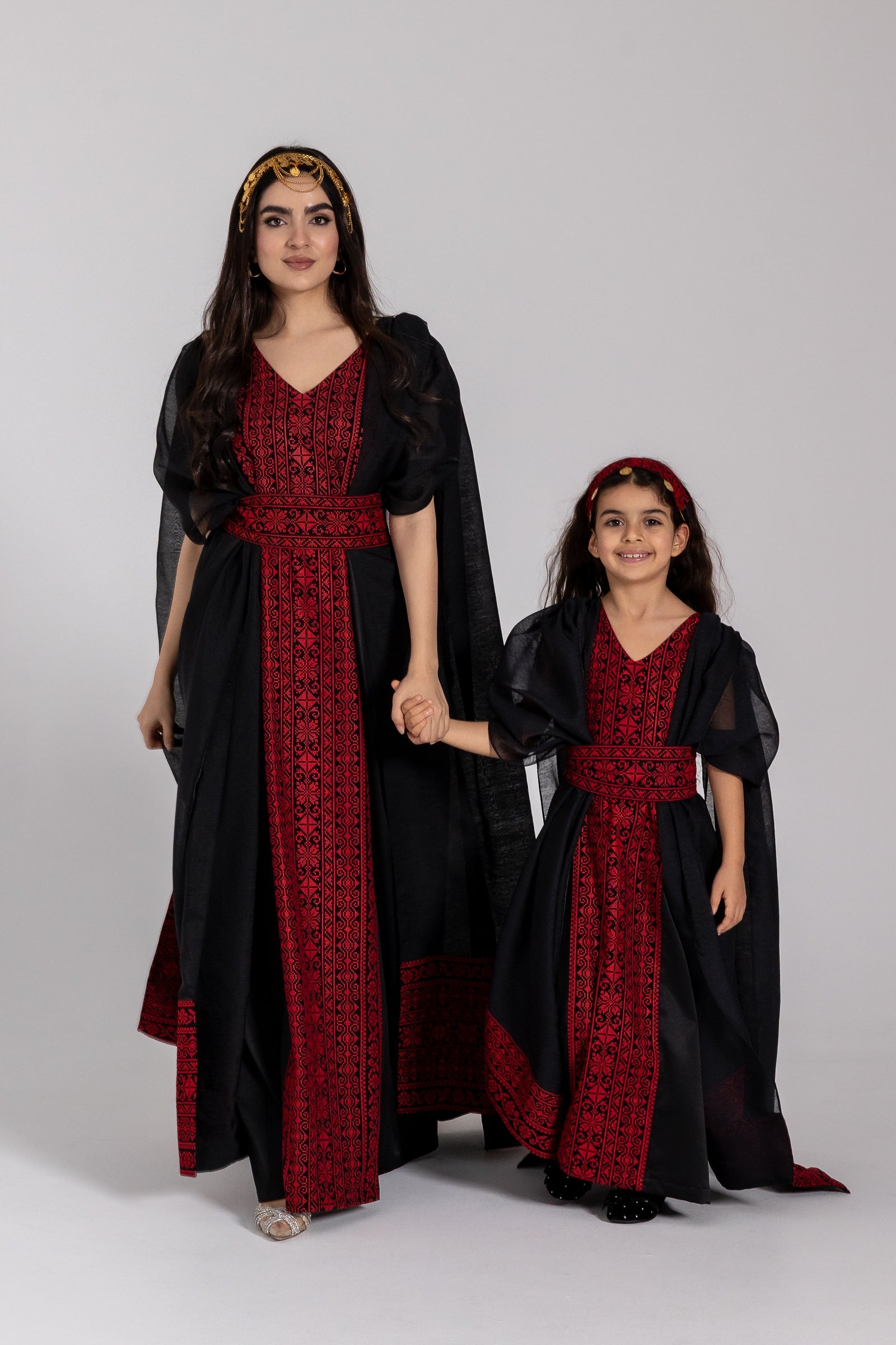 Kids Black Cape Kaftan