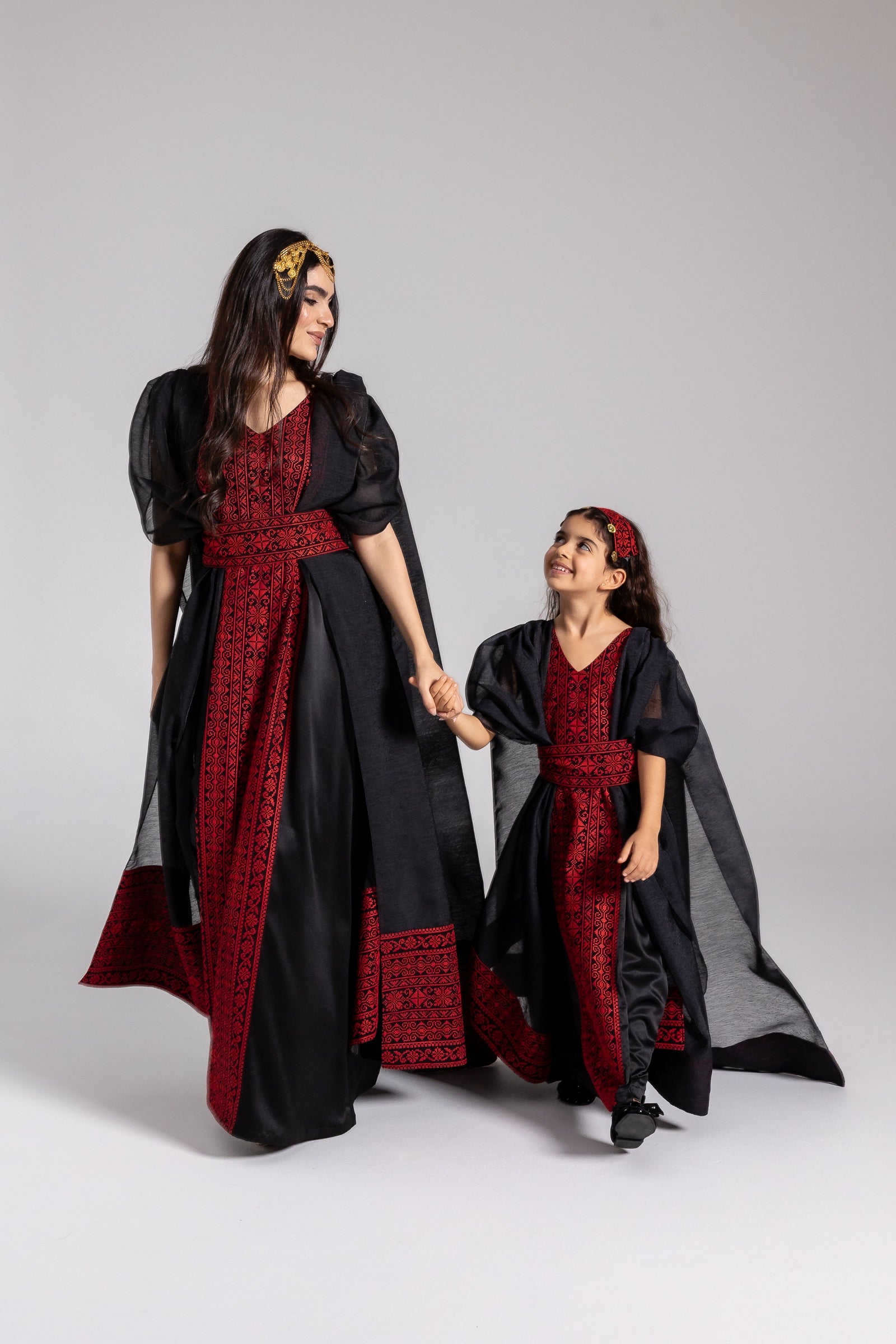 Kids Black Cape Kaftan